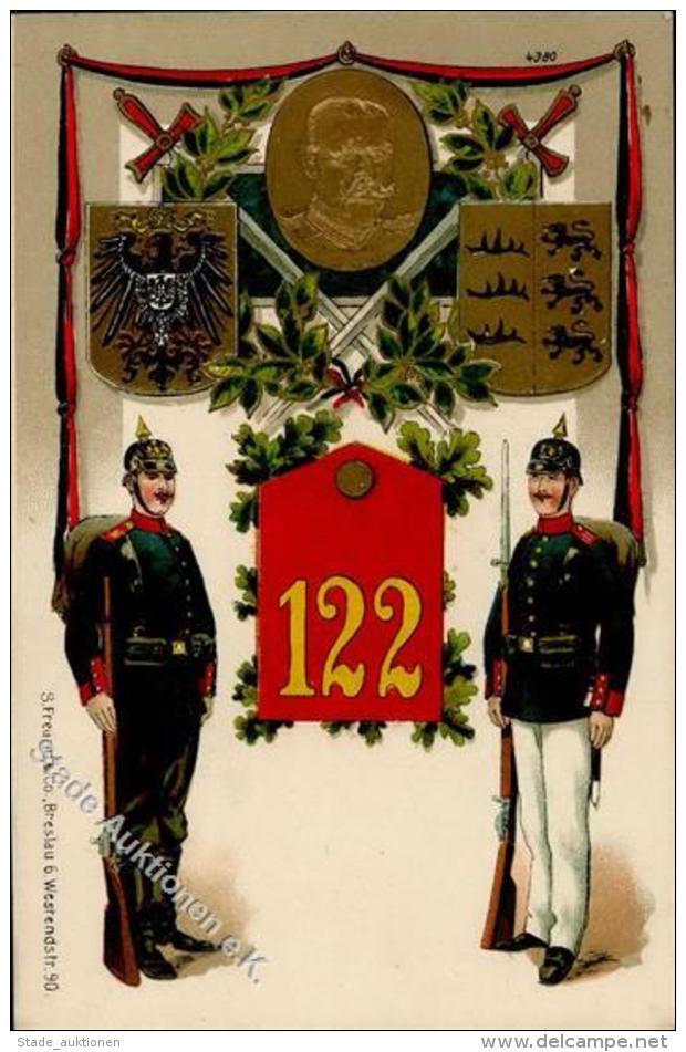 Regiment Nr. 122 Präge-Karte 1912 I-II - Regiments