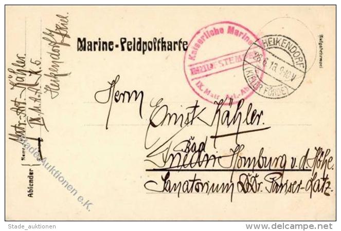 Feldpost WK I, 1918, Roter Briefstpl. Kaiserliche Marine IX.Matr. Art.-Abteilung", DB "HEIKENDORF 28.6.18", Auf Marine-F - Unclassified