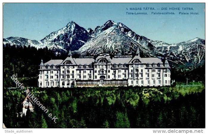Feldpost WK I, Österreich, Farbige FP-Ak (Die Hohe Tatra, Palace Hotel), Viol. L2 K.u.K. OFFIZIERSERHOLUGSHEIM TATR - Unclassified