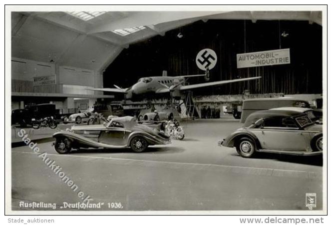 WK II Auto Flugzeug Ausstellung Deutschland 1936 Foto AK I-II Expo Aviation - Unclassified