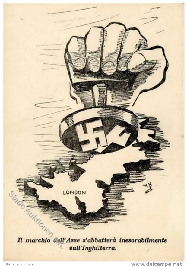 WK II ENGLAND-KRIEG  - Propagandakarte Italienischer Text I - Unclassified