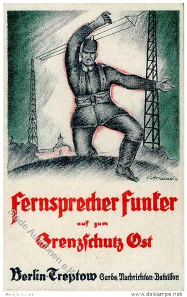 WK II Fernsprecher Funker Sign. Armand Künstler-Karte I-II - Zonder Classificatie