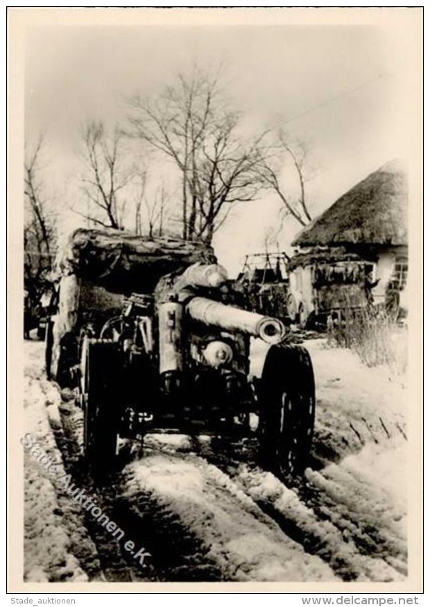 WK II Winterschlacht Zwischen Dnjepr Und Donez 1943 Artillerie Foto AK I-II - Unclassified