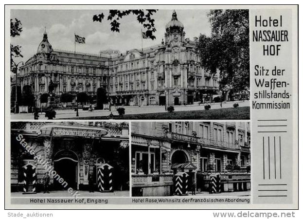 WIESBADEN WK II - Mit S-o Le PRESIDENT DELEGATION WAFFENSTILLSTANDS KOMMISSION 7.11.40"  Im Hotel Nassauer Hof I-II" - Unclassified