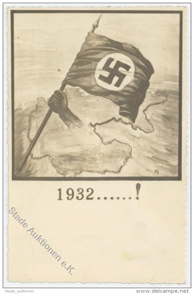 FAHNE/STANDARTE WK II - 1932" I-II (leichter Eckbug)" - Unclassified