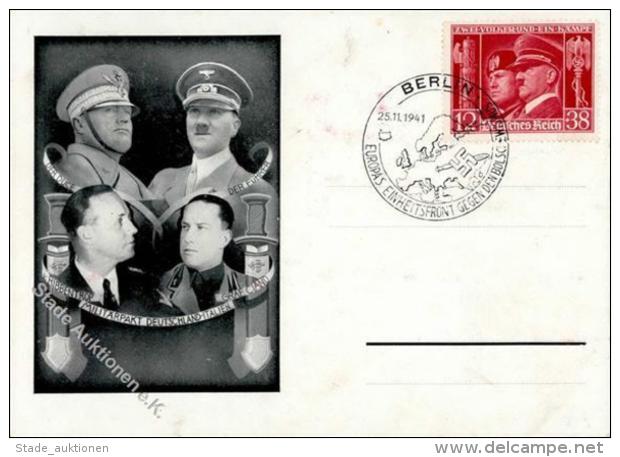 MUSSOLINI-HITLER - S-o BERLIN 1941 , Rücks. Klebestellen II - Unclassified