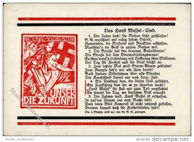 HORST WESSEL-LIED WK II - NATIONAL-SOZIALISTEN UNSER Die ZUKUNFT!" Runde Ecken II" - Unclassified