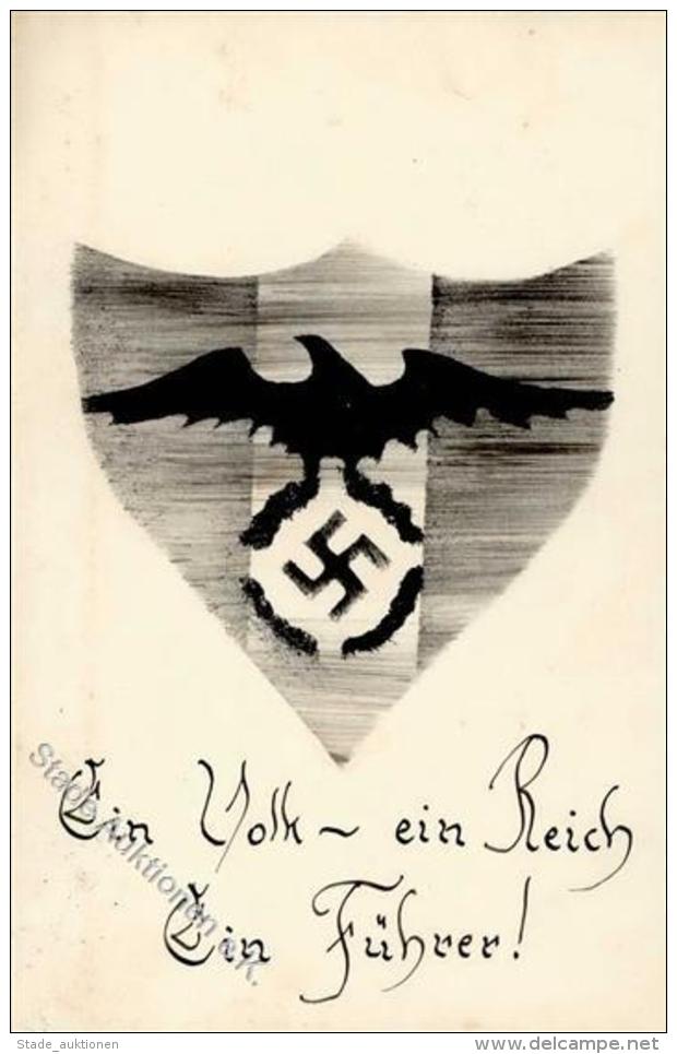 ÖSTERREICH-ANSCHLUSS 1938 WK II - HANDGEMALT! Ein VOLK Ein REICH Ein FÜHRER" I-II" - Unclassified