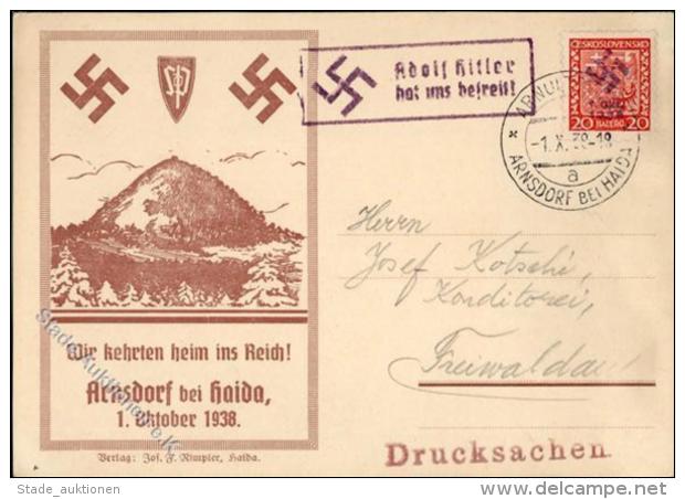 SUDETENLANDBEFREIUNG 1938 WK II - S-o ARNSDORF B.Haida 1938" I" - Unclassified