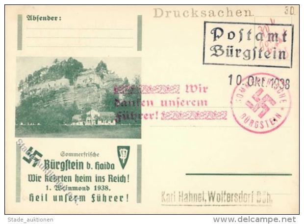 SUDETENLANDBEFREIUNG 1938 WK II - S-o BÜRGSTEIN 1938" I" - Unclassified