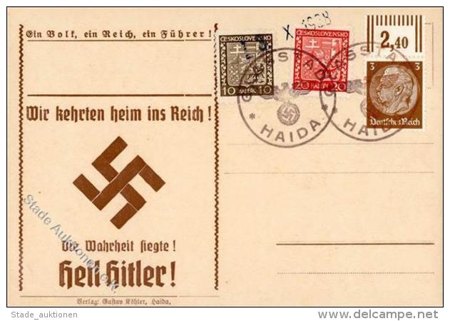 SUDETENLANDBEFREIUNG 1938 WK II - S-o HAIDA 1938" I" - Unclassified