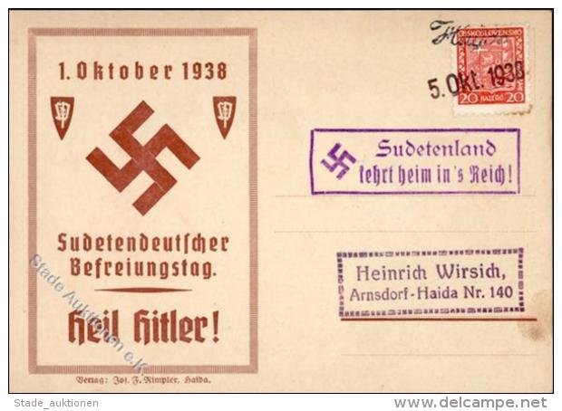 SUDETENLANDBEFREIUNG 1938 WK II - S-o HAIDA 1938" I-II" - Unclassified