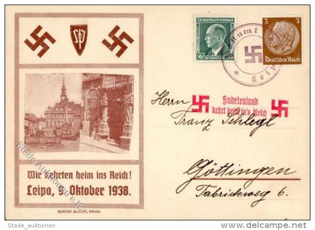 SUDETENLANDBEFREIUNG 1938 WK II - S-o LEIPA 1938" I" - Unclassified