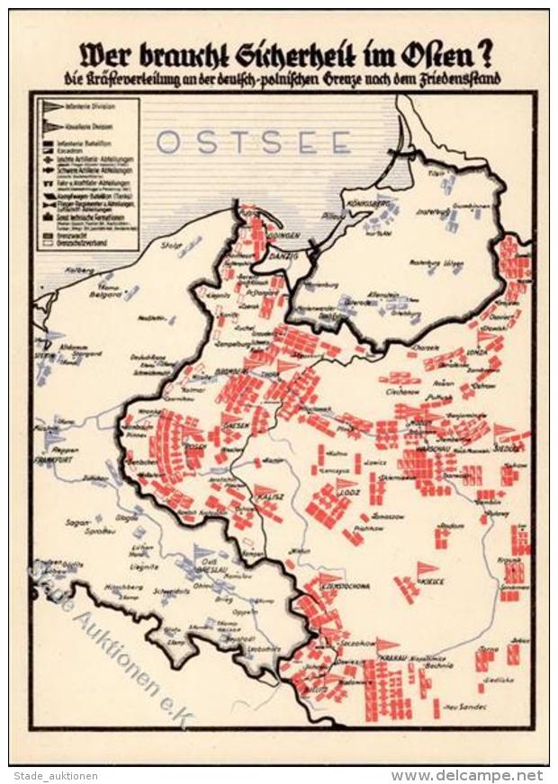 NS-LANDKARTE  Wer Braucht SICHERHEIT Im OSTEN?" I" - Unclassified