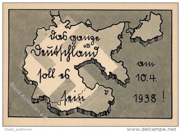 NS-LANDKARTE Das Ganze Deutschland Soll Es Sein 10.4.1938" (keine Ak) I" - Unclassified