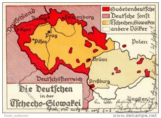 NS-LANDKARTE Die DEUTSCHEN In Der TSCHECHO-SLOWAKEI" I" - Unclassified