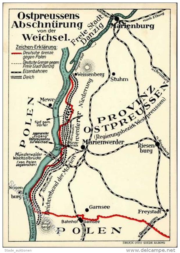 NS-LANDKARTE - OSTPREUSSENS ABSCHNÜRUNG Von Der WEICHSEL I - Non Classés