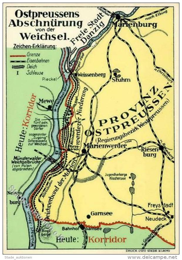 NS-LANDKARTE - OSTPREUSSENS ABSCHNÜRUNG Von Der WEICHSEL I-II - Unclassified