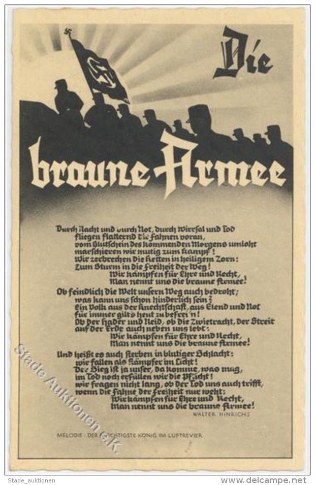 S.A.Liedkarte WK II - Die BRAUNE ARMEE" I" - Unclassified