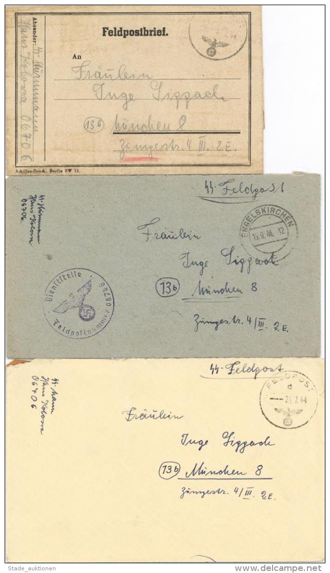 SS Feldpost WK II Lot Mit 6 Belegen I-II - Unclassified