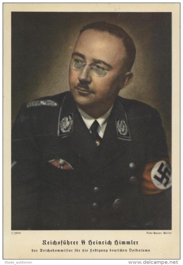 SS Heinrich Himmler Reichsführer WK II Plakat 13,5x19,5 Cm I-II - Unclassified