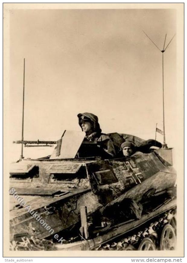 SS Sturmbandführer Kaiser Wie Seine Männer Stets Am Feind Panzer WK II  Foto AK I-II Réservoir - Unclassified