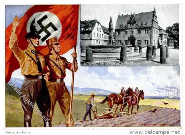 SA-Propagandakarte WK II  - DEUTSCHES LAND - UMSTADT,Odw." (Groß-Umstadt) I-II" - Unclassified