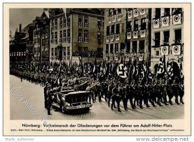 REICHSPARTEITAG NÜRNBERG WK II - Vorbeimarsch Der Gliederungen Vor Dem Führer Am Adolf-Hitler-Platz I-II - Unclassified