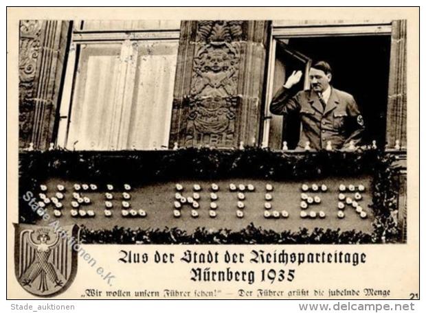 REICHSPARTEITAG NÜRNBERG 1935 - Nr. 21 WK II Führer Grüßt Die Jubelnde Menge" Mit S-o I-II" - Unclassified