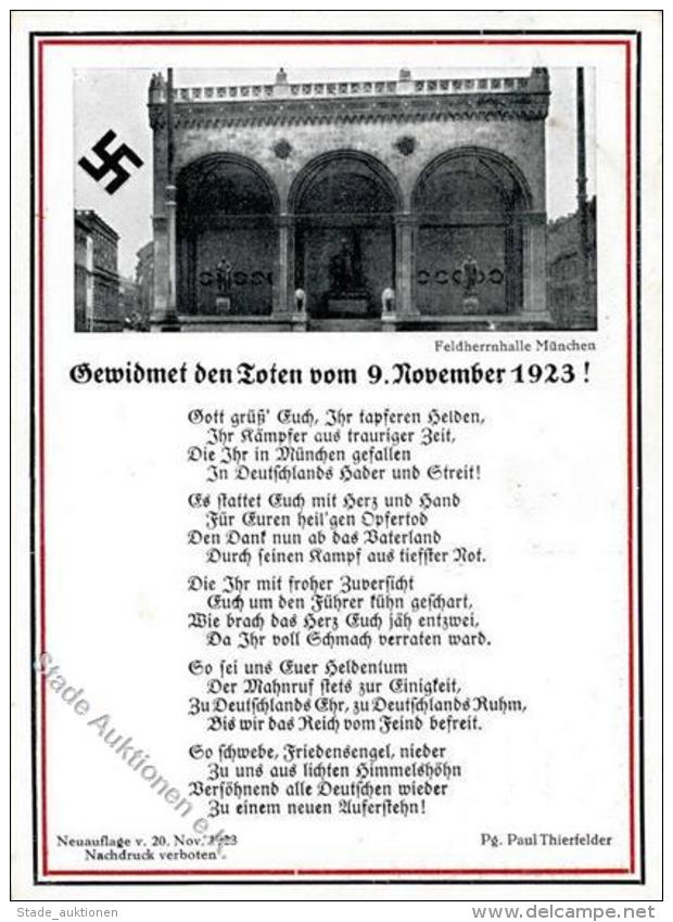 9.NOVEMBER 1923 - NS-Liedkarte I - Unclassified