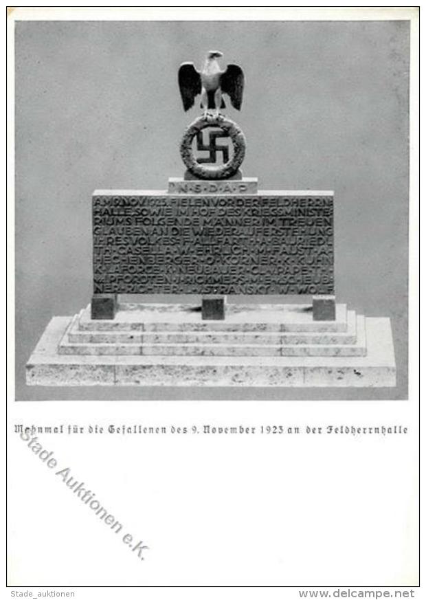 9.NOVEMBER 1923 - Offiz Karte SA-Mahnmal München I - Unclassified