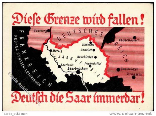 SAARBEFREIUNG 1935 - DEUTSCH Die SAAR - IMMERDAR!" I-II" - Unclassified