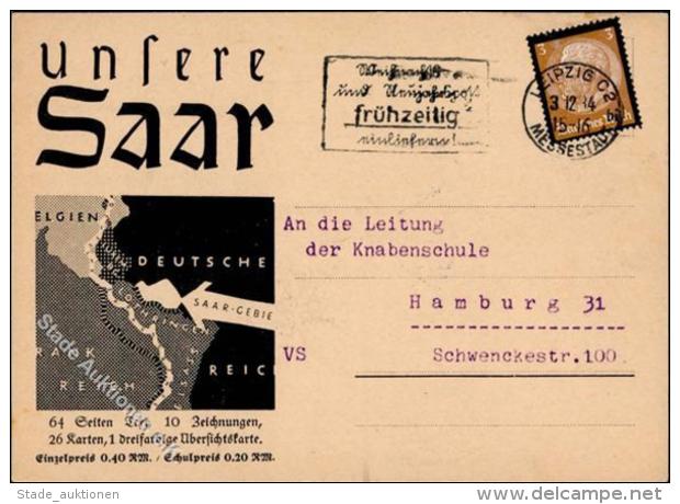 SAARBEFREIUNG 1935 - Unsere Saar" I" - Unclassified