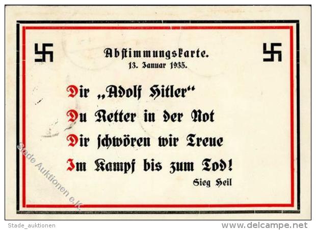 SAARBEFREIUNG 1935 - Abstimmungskarte S-o I - Unclassified