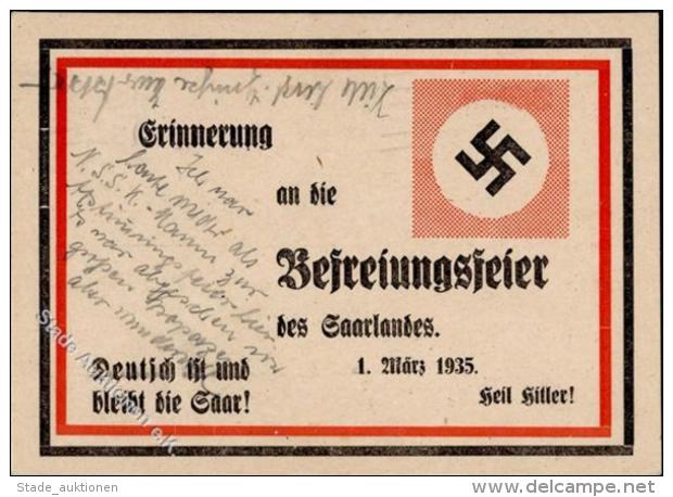 SAARBEFREIUNG 1935 - Erinnerung An Die SAARBEFREIUNG I S-o - Unclassified