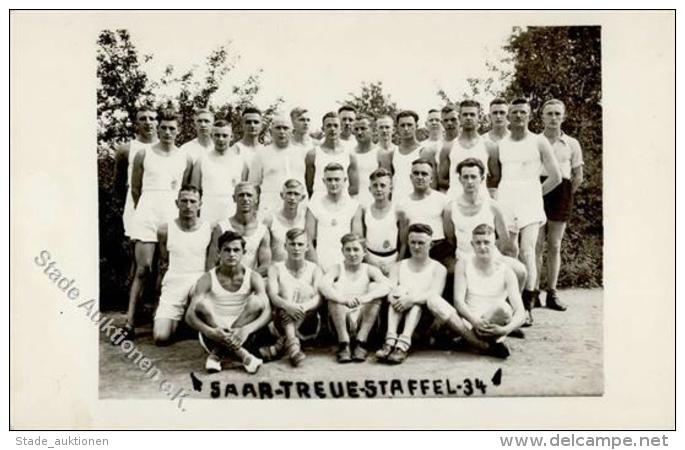 SAARBEFREIUNG 1935 - Foto-Ak  SAAR-TREUE-STAFFEL 34", I" - Unclassified