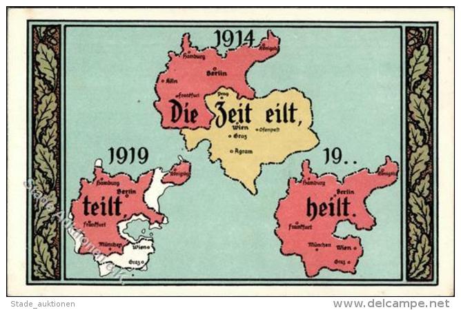 LANDKARTE - 1914-1919-19.. - Die Zeit Eilt, Teilt, Heilt" I" - Unclassified