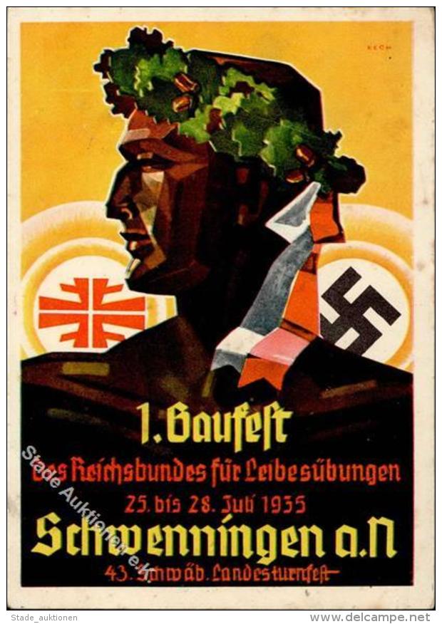 Propaganda WK II 1. Gaufest Des Reichsbundes Für Leibesübungen Schwenningen 1935 I-II (fleckig) - Unclassified