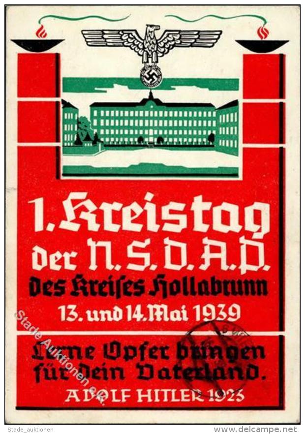 Propaganda WK II Hollabrunn 1. Kreistag Der NSDAP I-II (fleckig) - Unclassified