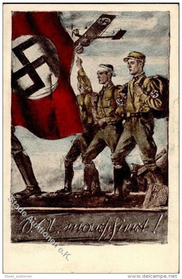 Propaganda WK II SA Maschiert Künstler-Karte I-II - Unclassified
