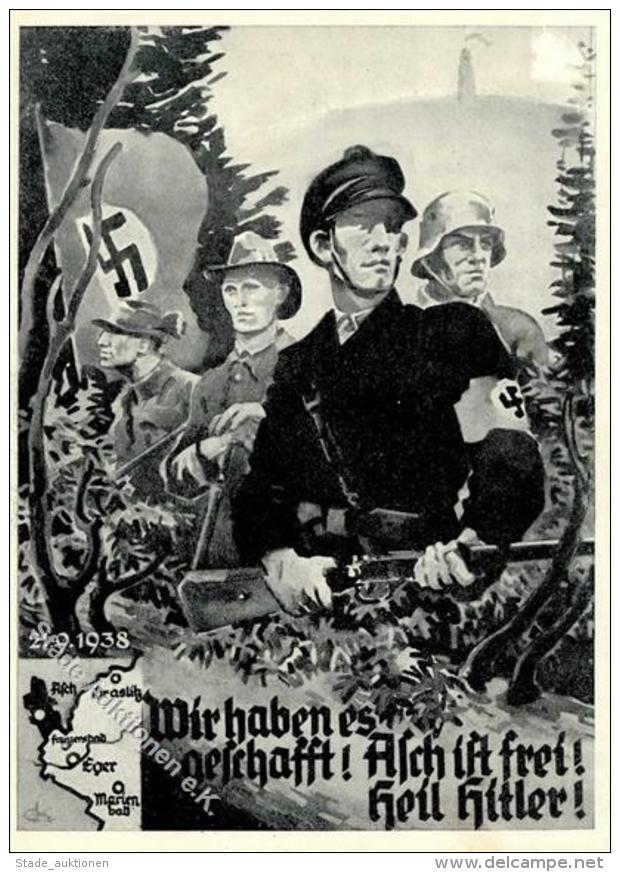 Propaganda WK II WK II Wir Haben Es Geschafft Asch Ist Frei  Künstlerkarte I-II - Ohne Zuordnung