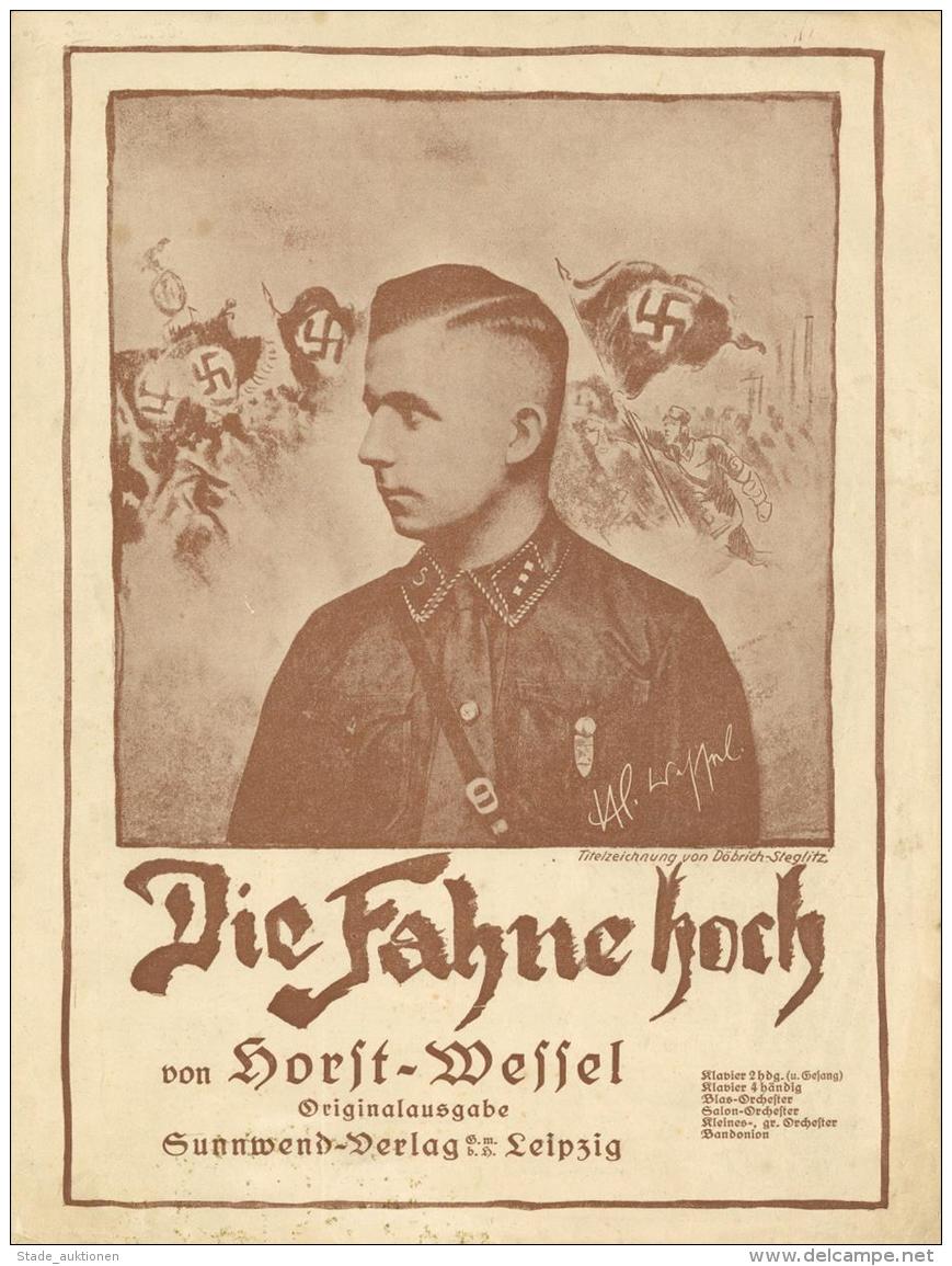 Soldatenlieder Notenblatt Die Fahne Hoch Horst Wessel II (kleiner Einriss) - Unclassified