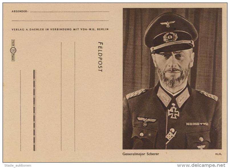 VDA-Feldpostbrief Generalmajor SCHERER"  I" - Unclassified