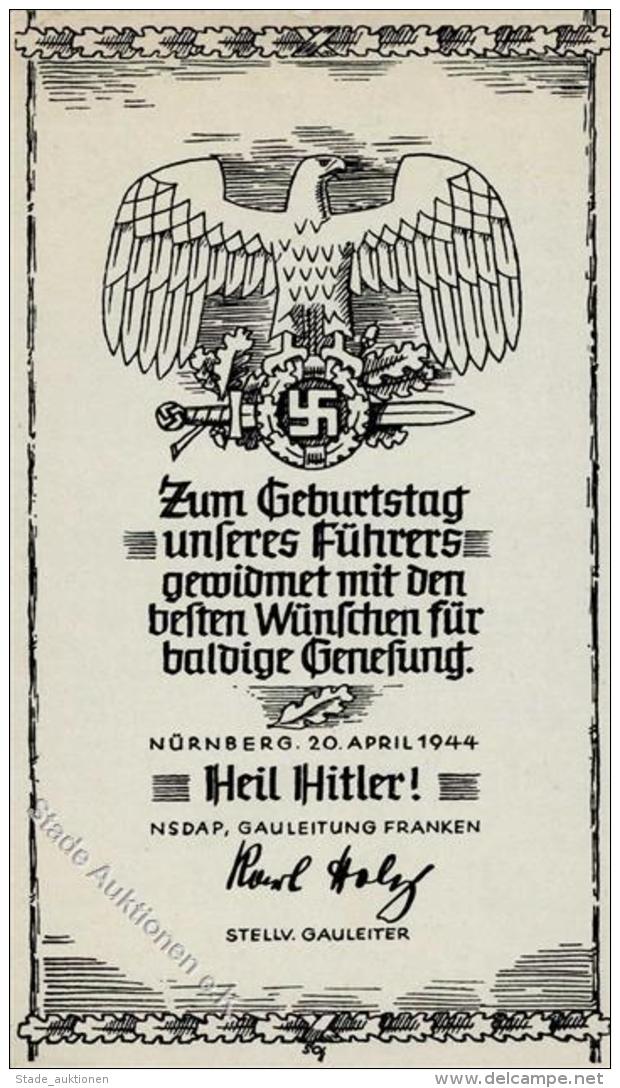 Hitler WK II Flugblatt Gauleitung Franken  I-II - Unclassified