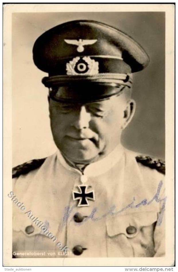 Ritterkreuzträger Kleist Von Generaloberst Mit Stempel-Unterschrift Foto-Karte PH (geprüft Forst) I-II (Kleber - Unclassified