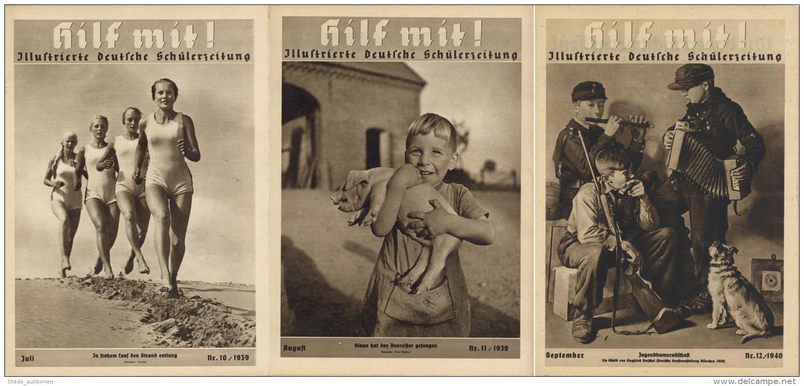 Buch WK II Hilf Mit Illustrierte Deutsche Schülerzeitung Lot Mit 14 Stück 1937-40  Rheinische Verlagsanstalt S - Unclassified
