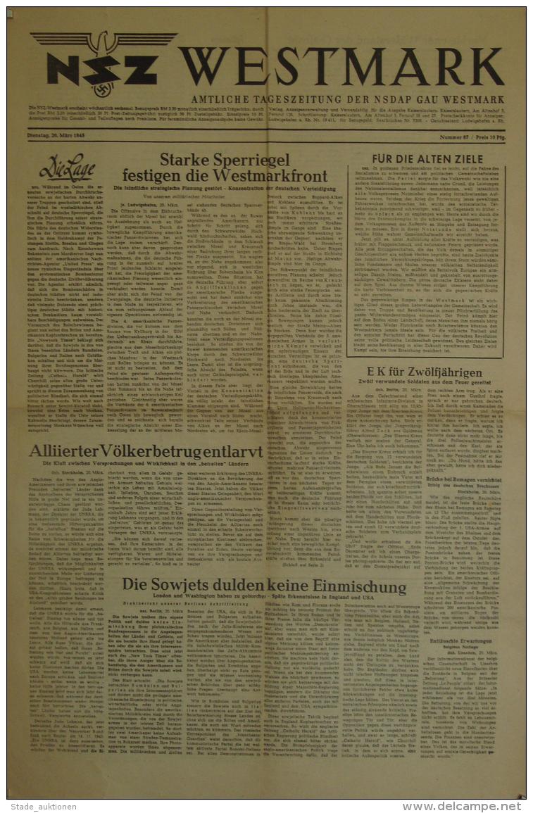 Buch WK II NSZ Westmark Amtliche Tageszeitung Der NSDAP Gau Westmark 1945 I-II - Unclassified