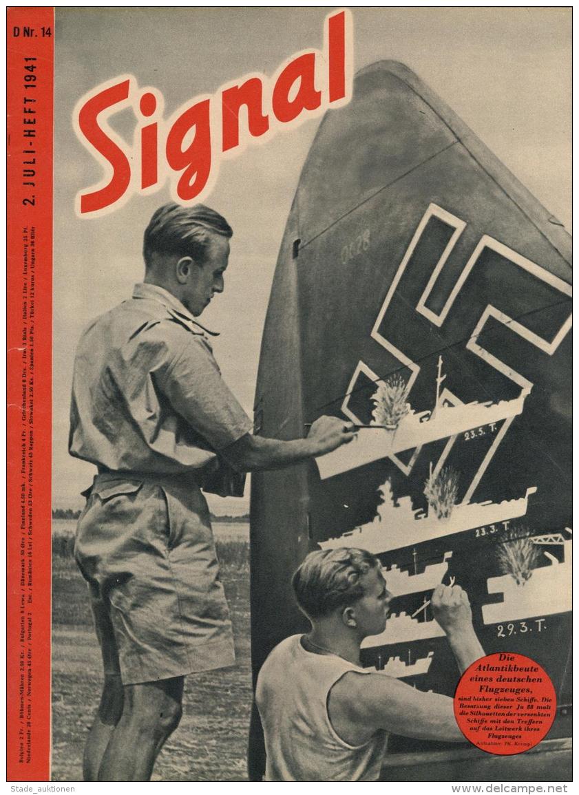 Buch WK II Zeitschrift Signal 1941 Juli Heft Nr. 14 Deutscher Verlag 47 Seiten Sehr Viele Abbildungen I-II - Unclassified