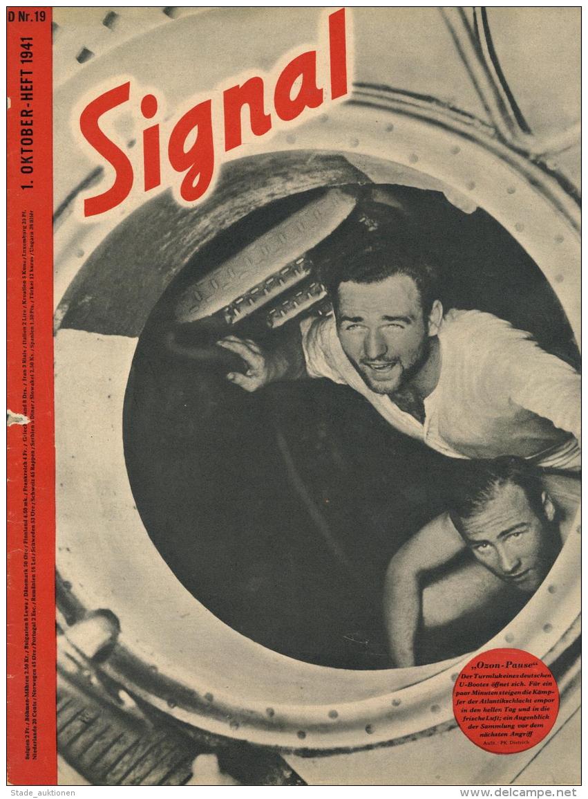 Buch WK II Zeitschrift Signal 1941 Oktober Heft Nr. 19 Deutscher Verlag 47 Seiten Sehr Viele Abbildungen I-II - Ohne Zuordnung