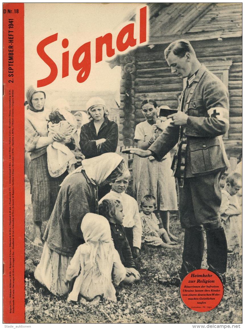 Buch WK II Zeitschrift Signal 1941 September Heft Nr. 18 Deutscher Verlag 47 Seiten Sehr Viele Abbildungen I-II - Unclassified